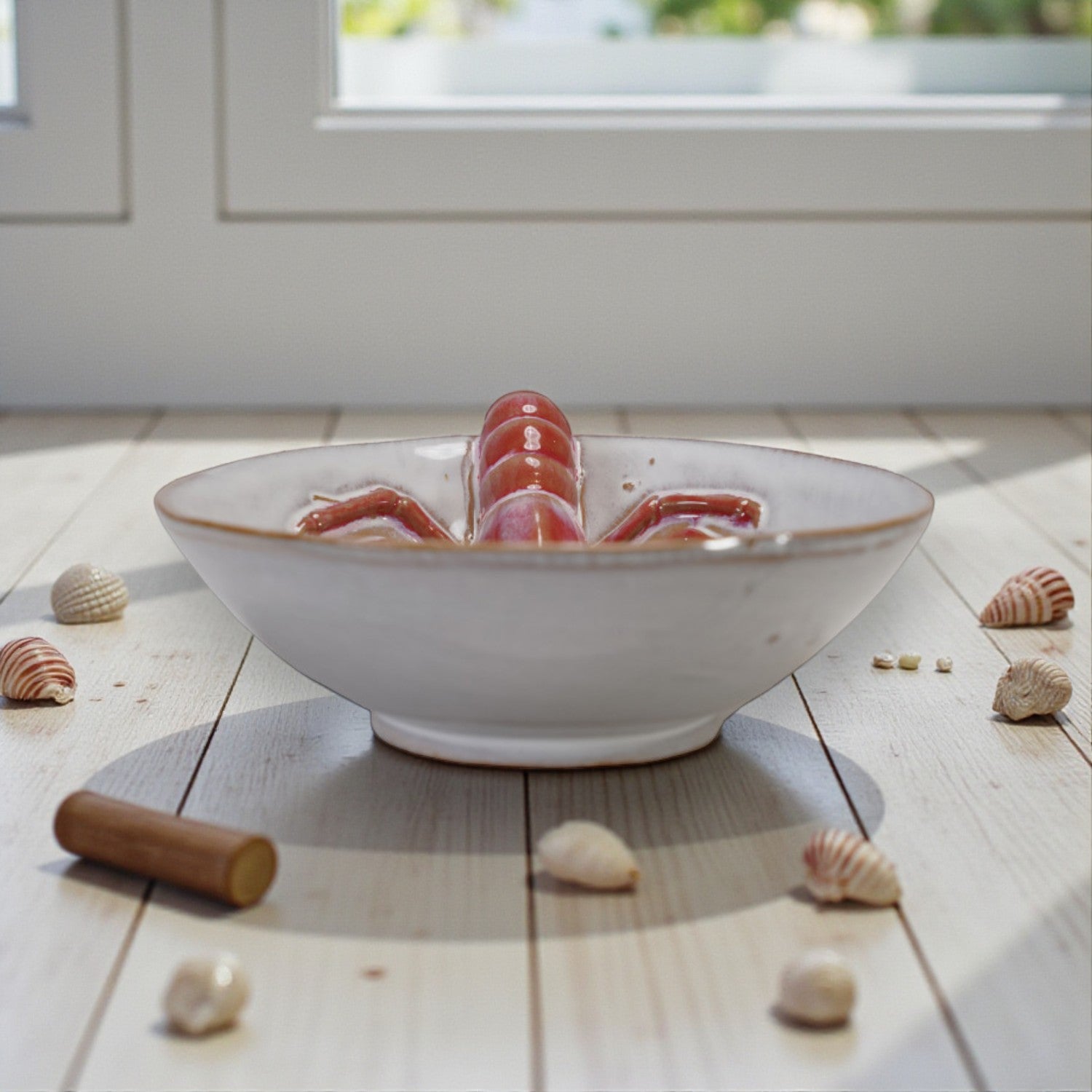 Stoneware Bowl with 3D Lobster - 5-3/4-in - Mellow Monkey