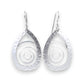 Silver Forest Silver Coil in Open Hammered Teardrop Earrings NE-1627 - Mellow Monkey