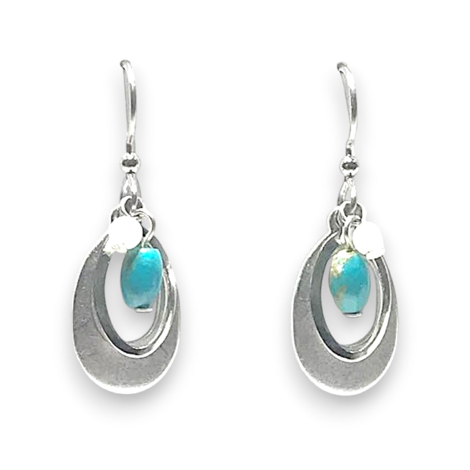 Silver Forest Silver Tear with Bead Drops Dangle Drop Earrings NE-1666A - Mellow Monkey