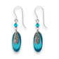 Silver Forest Silver Mixed Turquoise Layered Shaped Earrings - NE-1781 - Mellow Monkey