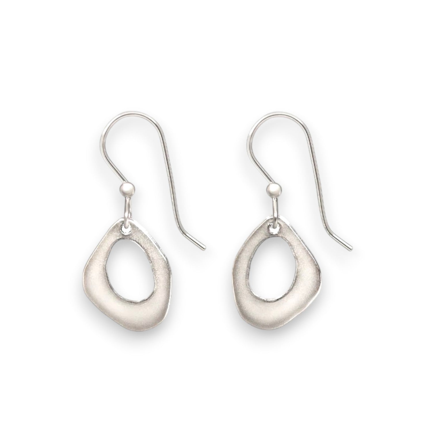 Silver Forest Open Organic Shape Silver Earrings - Mellow Monkey