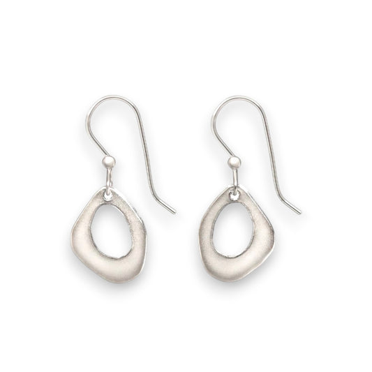 Silver Forest Open Organic Shape Silver Earrings - Mellow Monkey