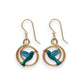 Silver Forest Hummingbird in Coil Earrings NE-2053 - Mellow Monkey