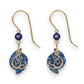 Silver Forest Open Curl on Blue Paisley Earrings NE-1778 - Mellow Monkey