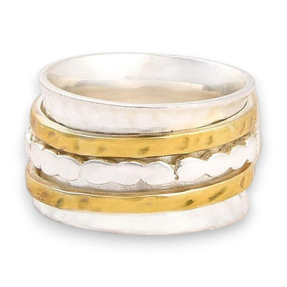 Mixed Metal Rotating Rings - 3 Styles / 2 Sizes - Mellow Monkey