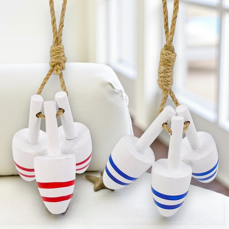 3 Piece Buoy Christmas Ornament - 9-in - Mellow Monkey
