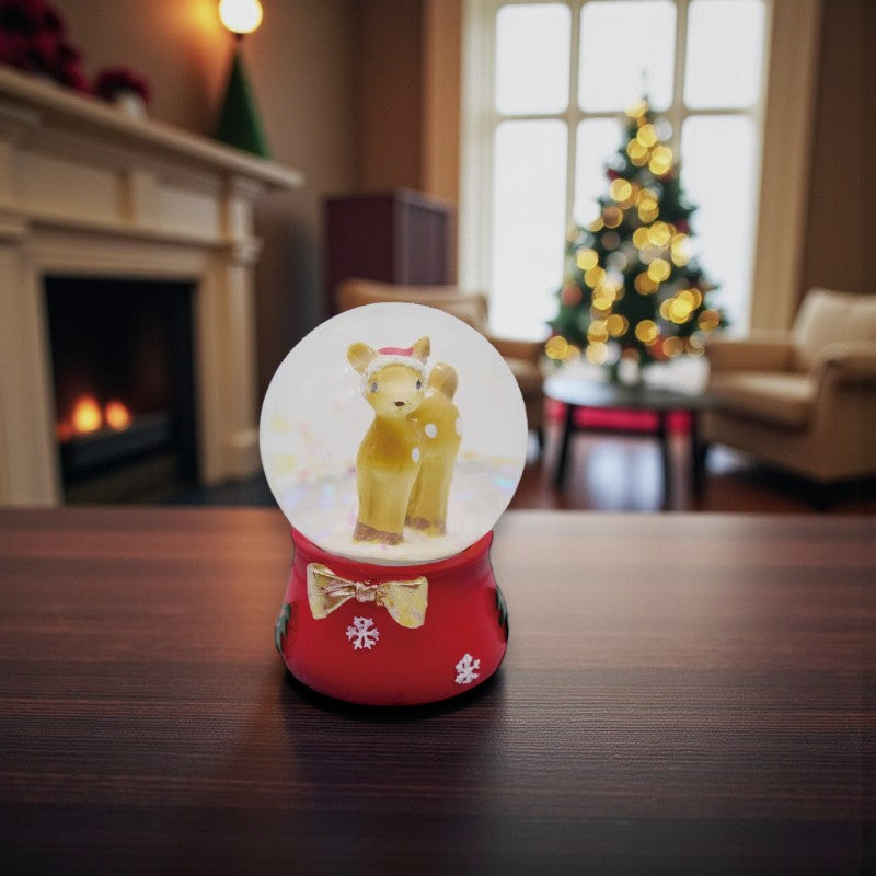 Mini Deer Snow Globe - 2-1/2-in - Mellow Monkey
