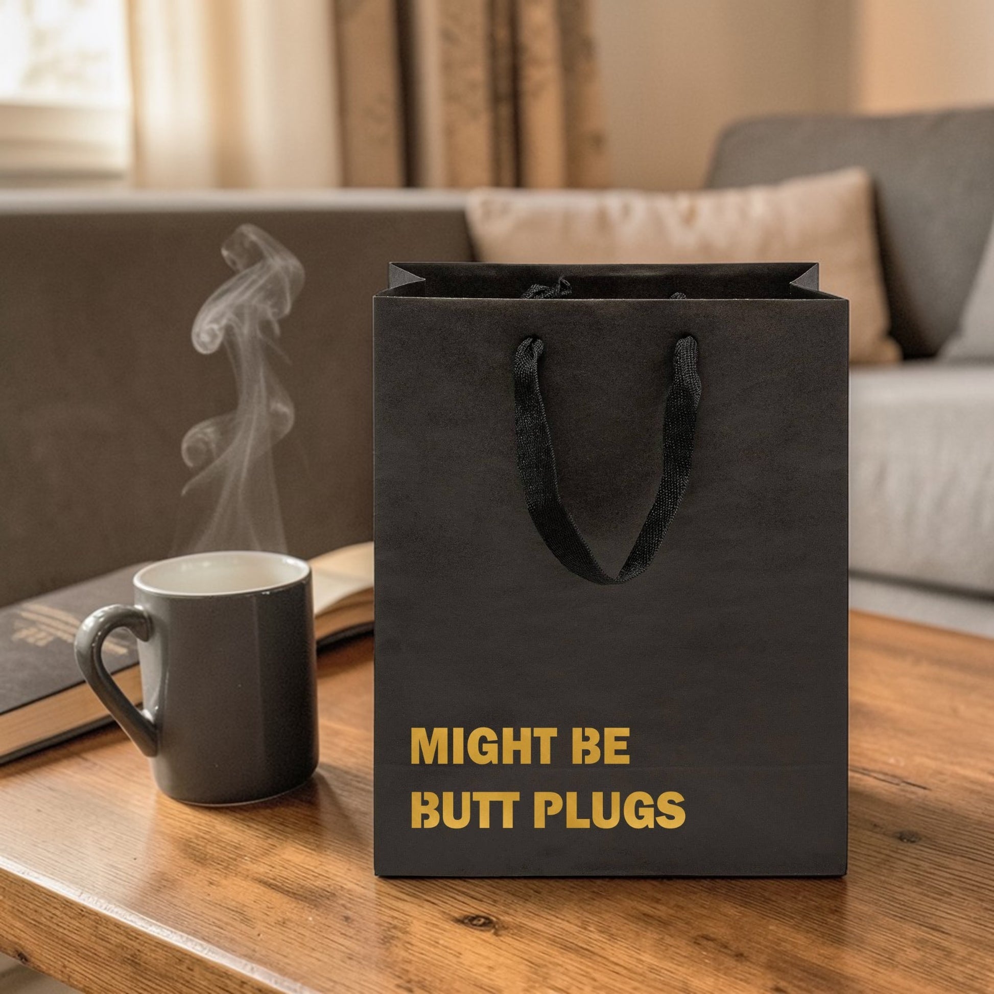 Might Be Butt Plugs - Medium Heavy Duty Paper Gift Bag - Mellow Monkey