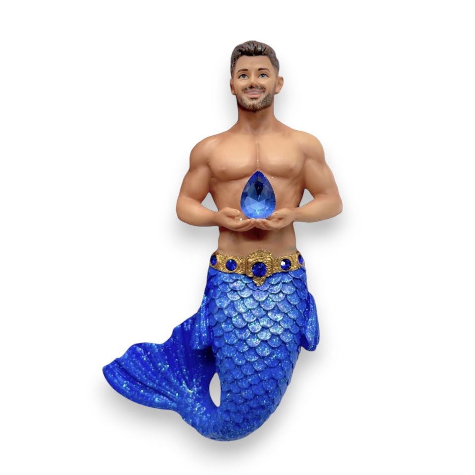December Diamonds September Sapphire Collectible Merman Ornament 55-55497 - Mellow Monkey