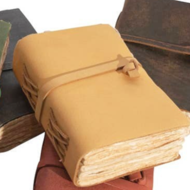 Mini Leather Wrap Journals - 1st Edition - 6-1/4-in x 4-1/4-in - Mellow Monkey