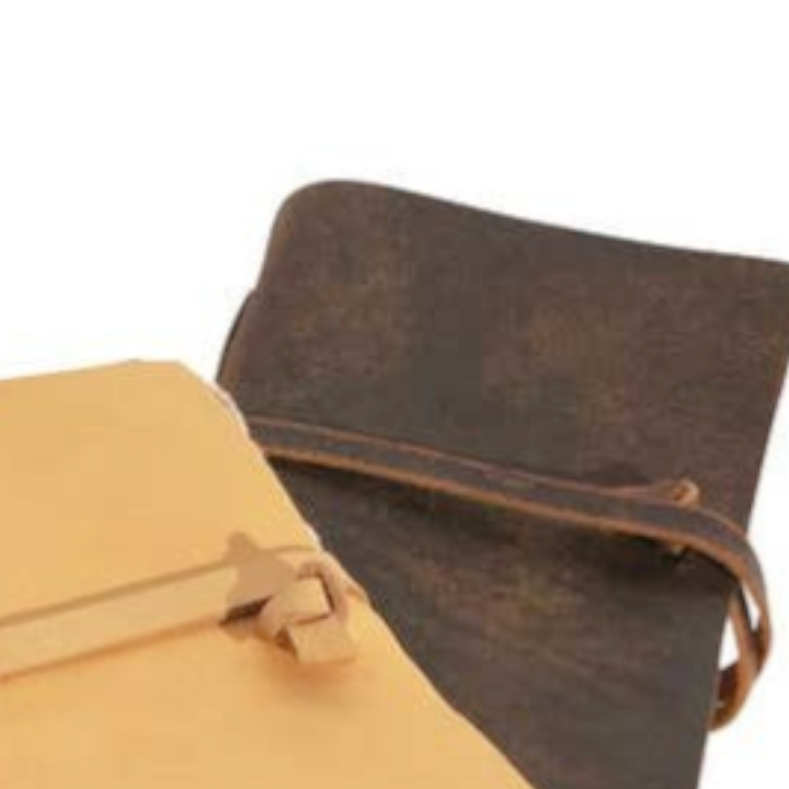 Mini Leather Wrap Journals - 1st Edition - 6-1/4-in x 4-1/4-in - Mellow Monkey