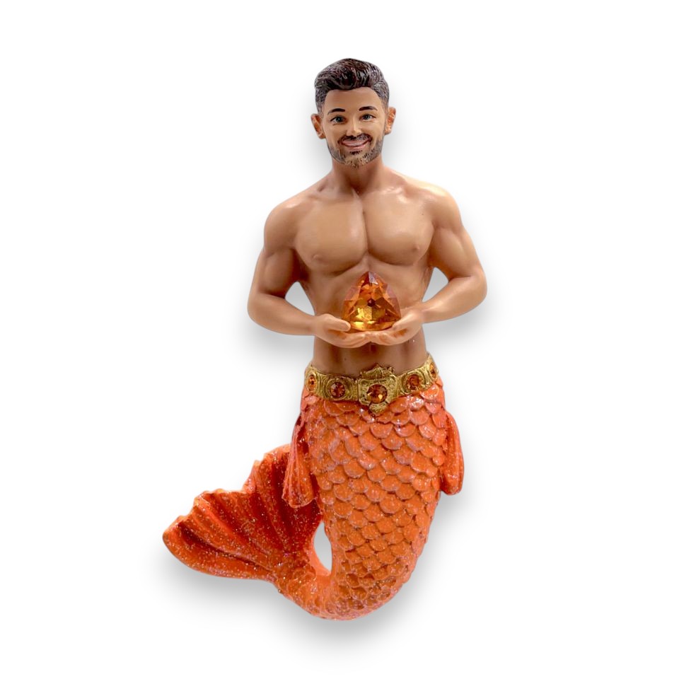 December Diamonds November Citrine Merman Collectible Ornament 55-55499 - Mellow Monkey