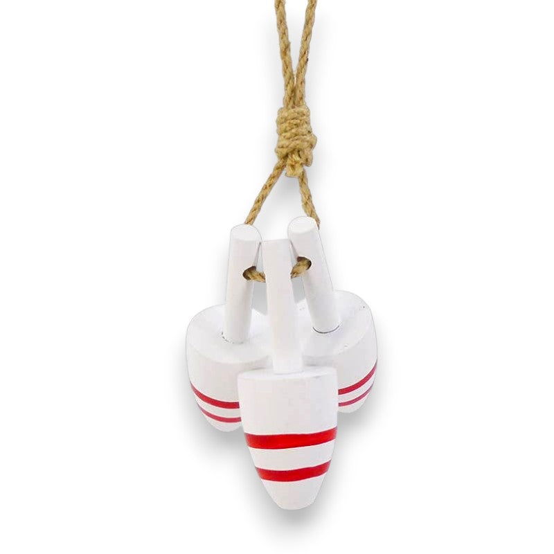 3 Piece Buoy Christmas Ornament - 9-in - Mellow Monkey