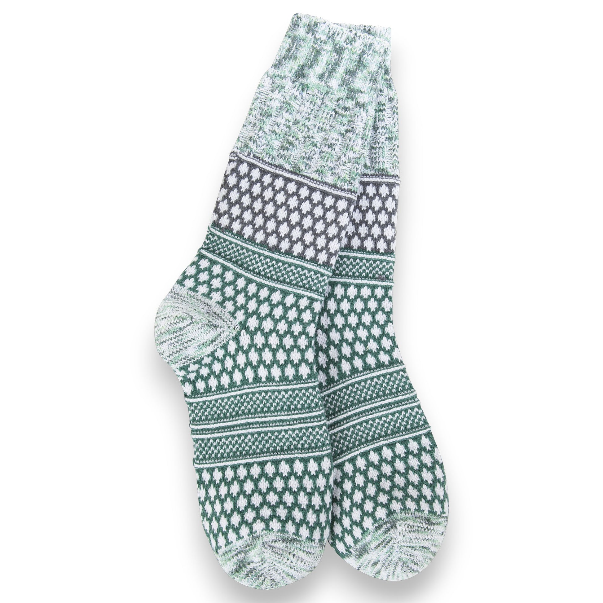 World's Softest - Gallery Textured Crew Sock -Spruce Multi Color - Mellow Monkey