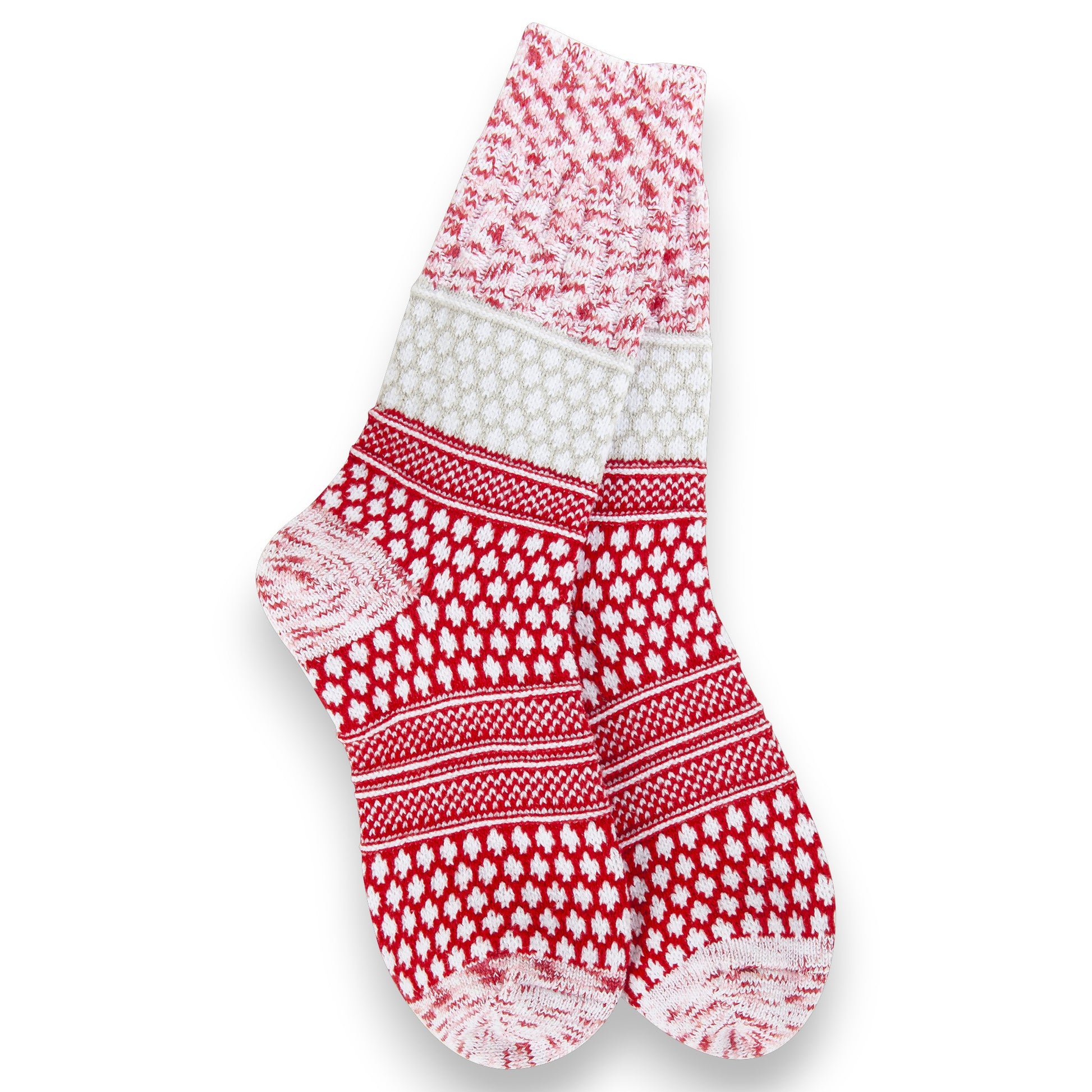 World's Softest - Gallery Textured Crew Sock - Peppermint Multicolor - Mellow Monkey