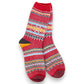 World's Softest - Seasonal Crew Socks - Red Multi - Mellow Monkey