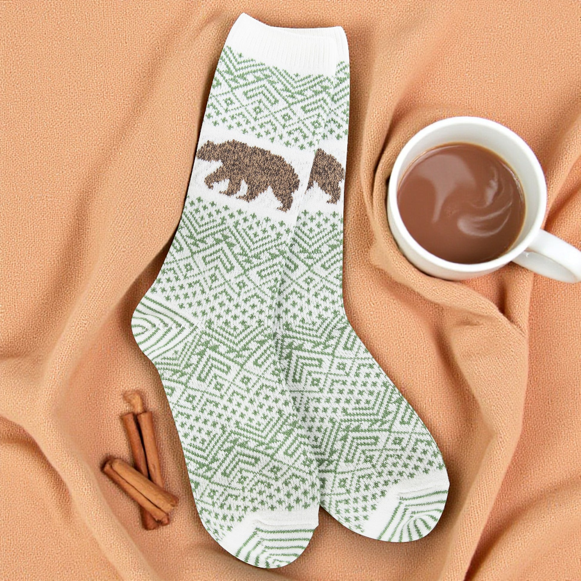World's Softest - Nature Walk Crew Socks - Green - Mellow Monkey