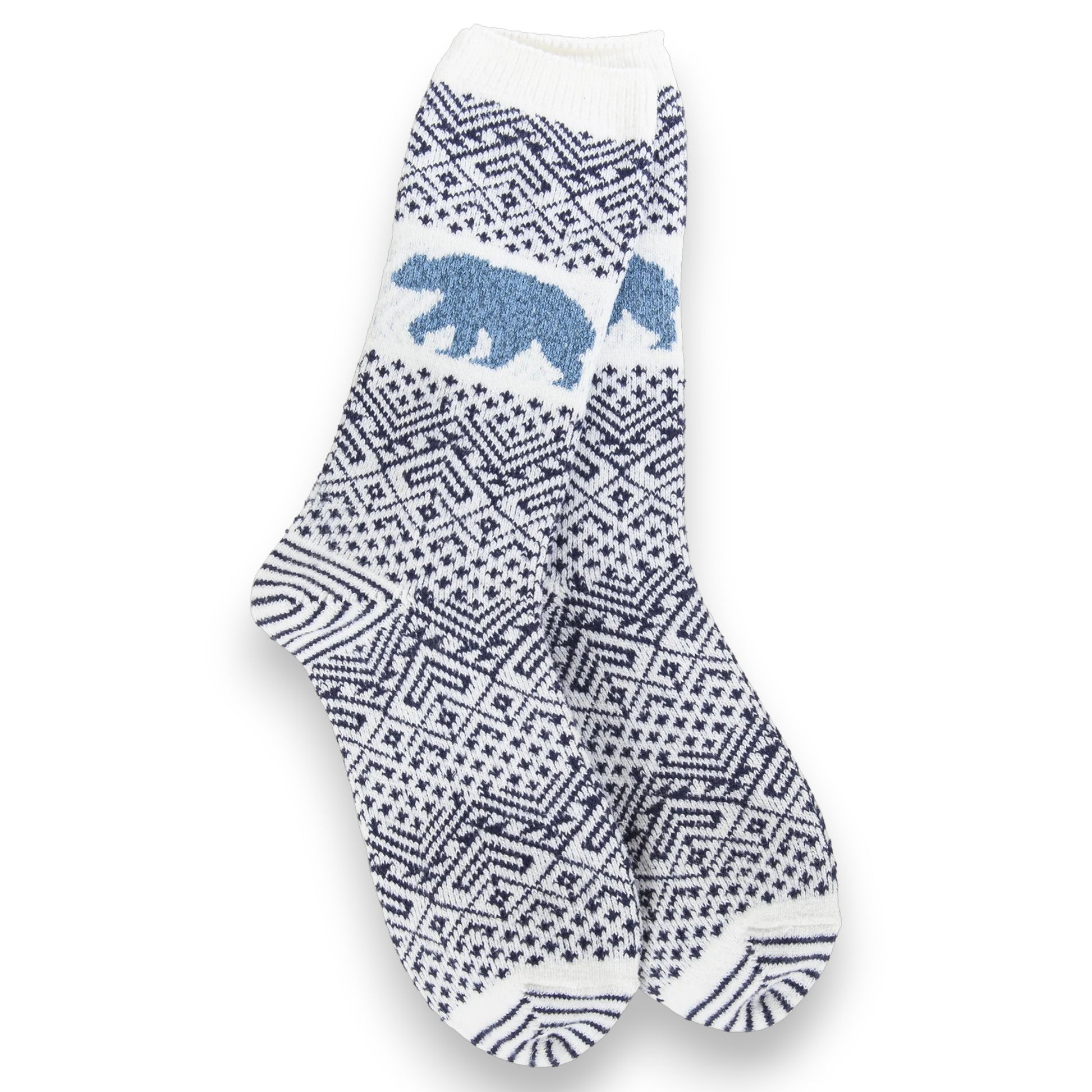 World's Softest - Nature Walk Crew Socks -  Blue - Mellow Monkey