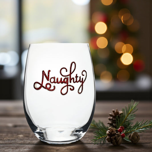 Naughty Stemless Wine Glass - Mellow Monkey