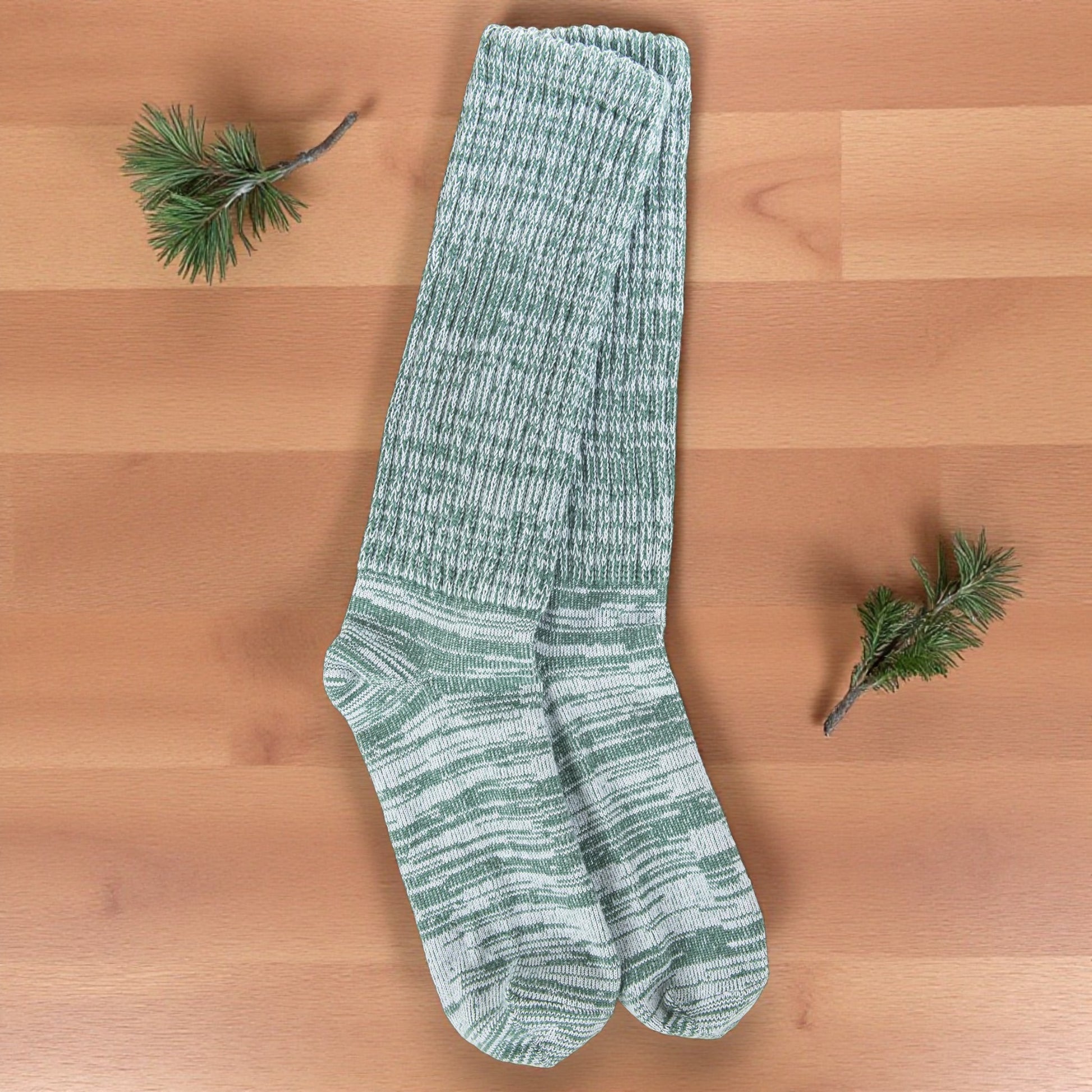 World's Softest - Slub Slouch Crew Socks - Spruce - Mellow Monkey