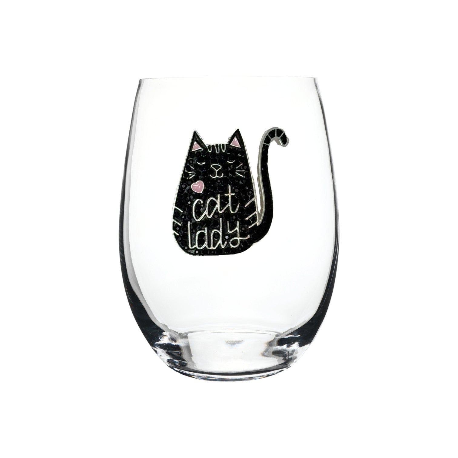 Cat Lady Stemless Wine Glass - Mellow Monkey