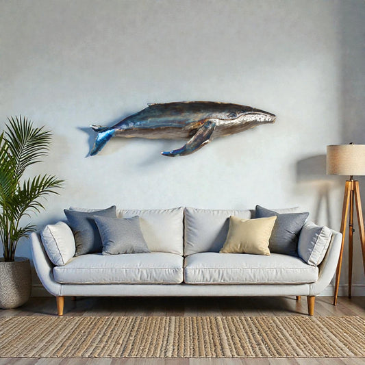 Whale Metal Wall Art - 26-in