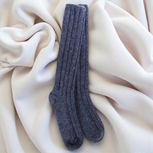 World's Softest - Sweater Slouch Crew Socks - Denim Confetti - Mellow Monkey