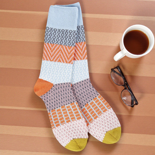 World's Softest - Gallery Crew Socks -  Holiday Whimsical - Mellow Monkey