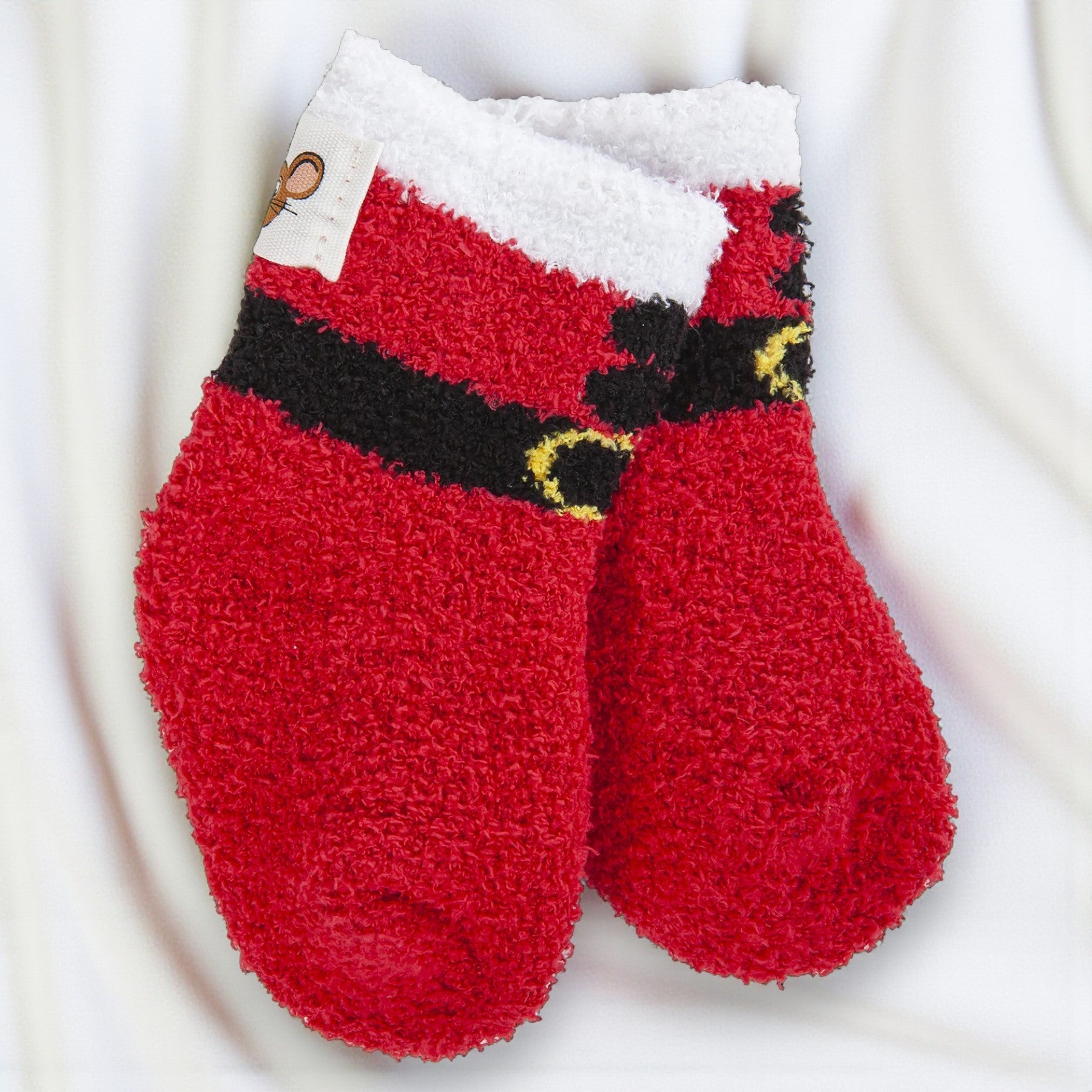 Mouse Creek - Infant Crew Socks - Santa - Mellow Monkey