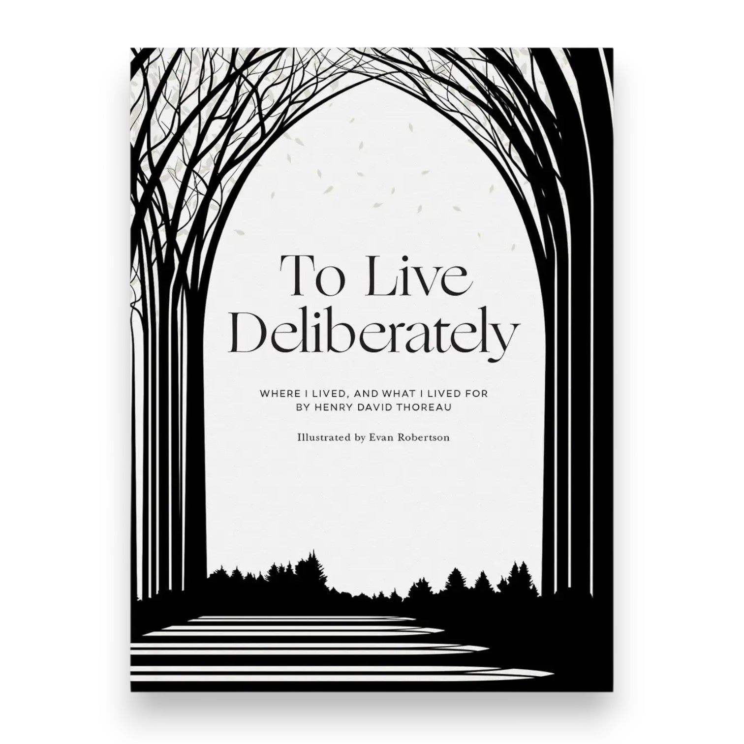 Book cover of 'To Live Deliberately' with black and white design