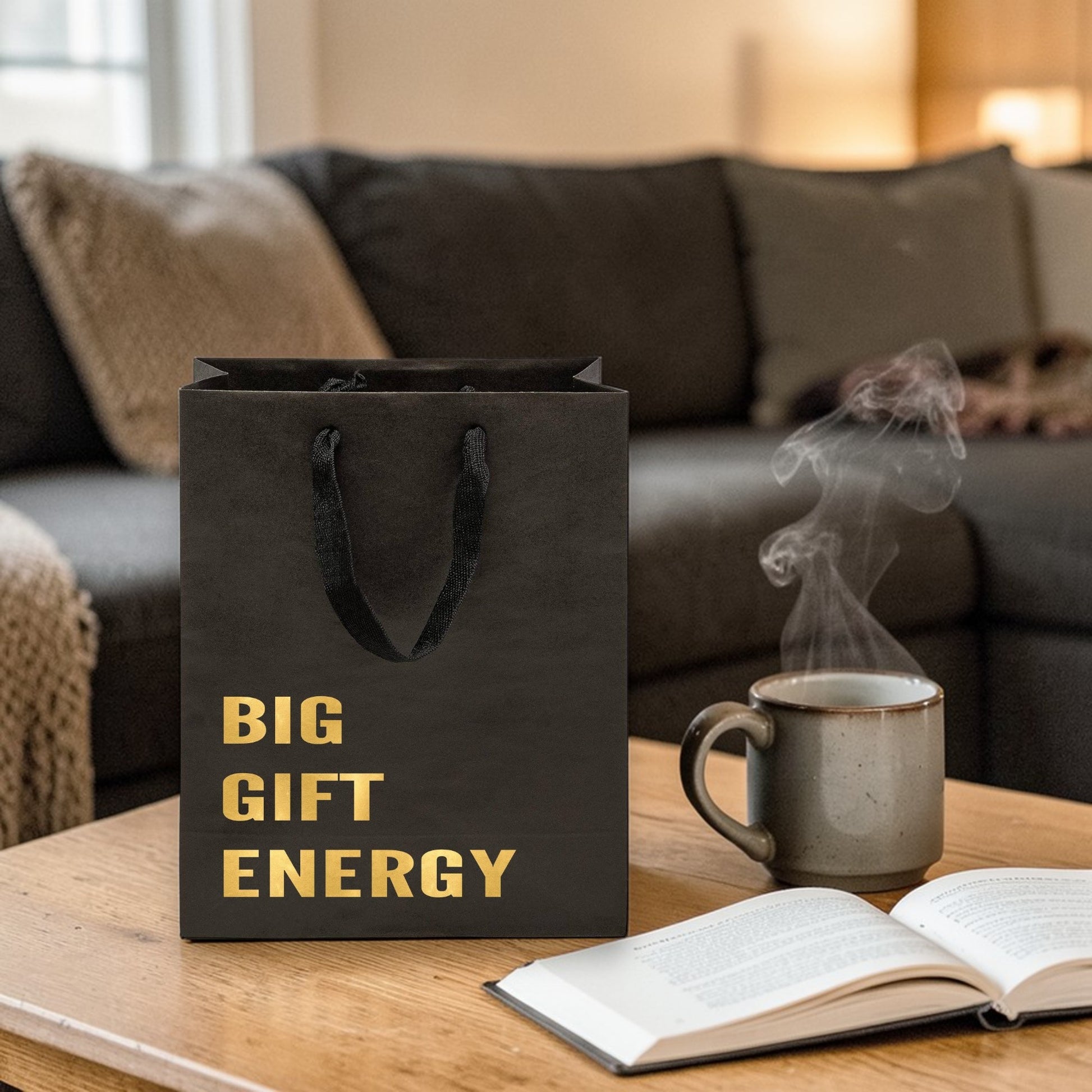 Big Gift Energy - Medium Heavy Duty Paper Gift Bag - Mellow Monkey