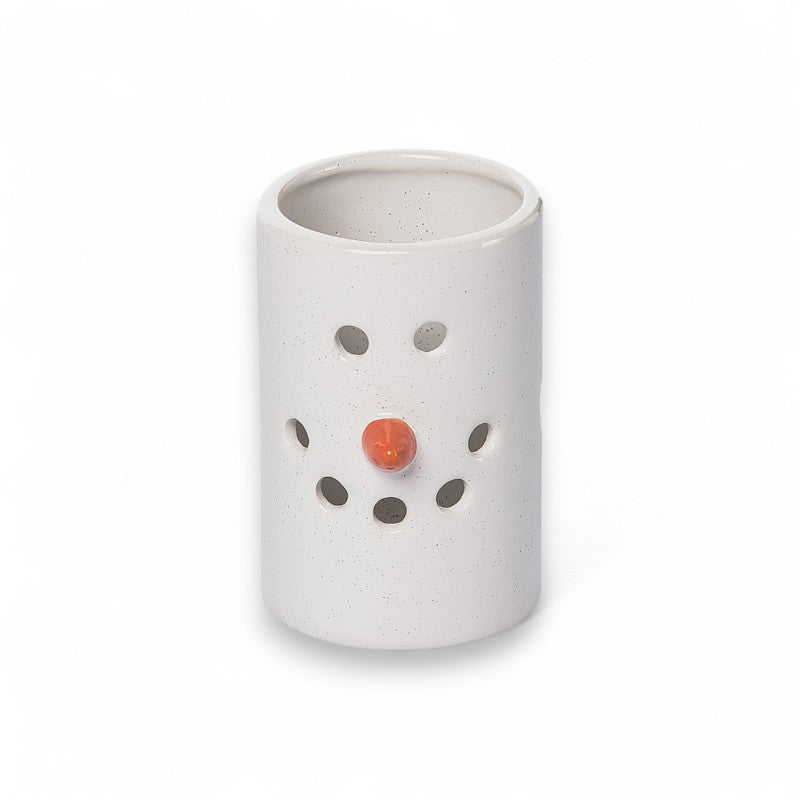 Mini Rustic Snowman Votive Luminary - 3-7/8-in - Mellow Monkey