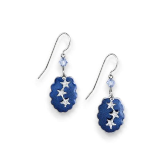 Silver Forest - Silver Cloud with Star Trio Earrings NE-0161 - Mellow Monkey