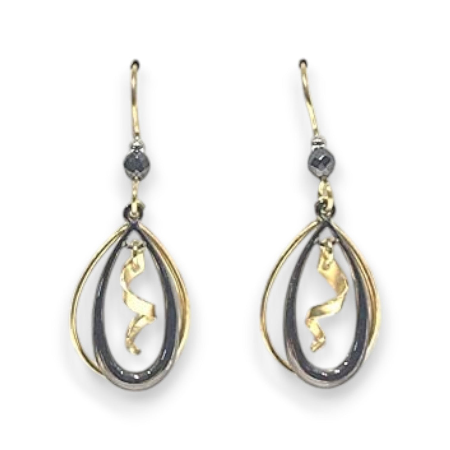 Silver Forest Earrings - Open Tears Duo & Spiral - NE-1393B - Mellow Monkey