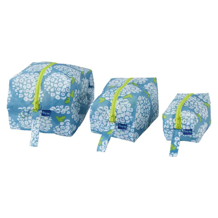 Hydrangea Blossoms Travel Cubes - Set of 3 - Mellow Monkey