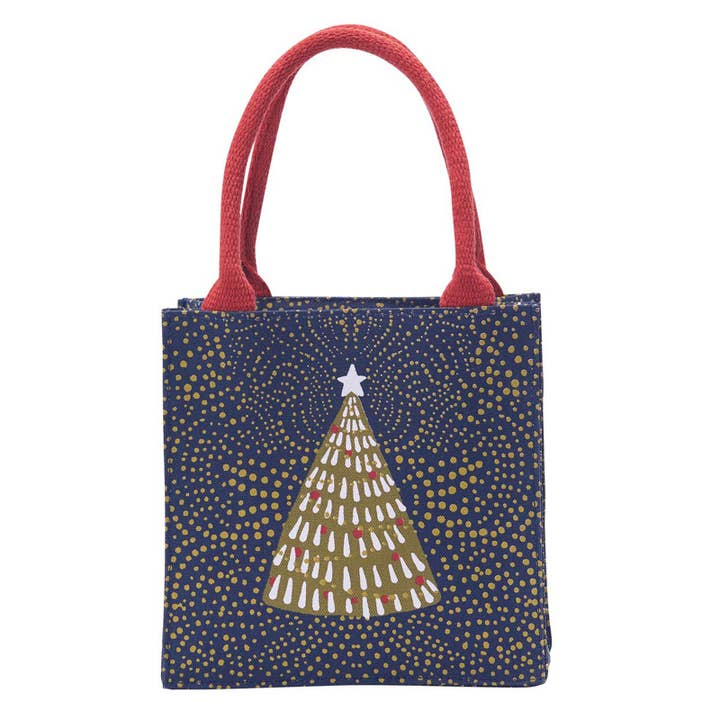 Filigree Tree Midnight Itsy Bitsy Reusable Gift Bag Tote - Mellow Monkey