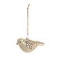 Gold Bird with Pearl Wings Ornament - 5-in - Mellow Monkey