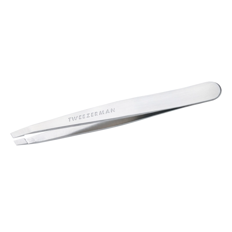 Tweezerman Slant Tweezers - Platinum Silver - Mellow Monkey