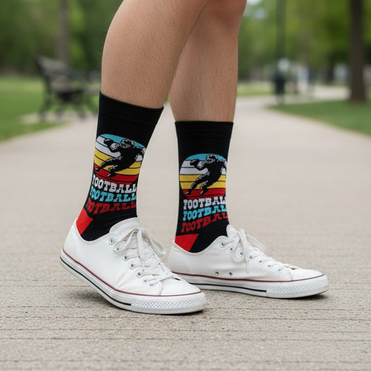 USA Football - Natural Bamboo Knit Socks - Mellow Monkey