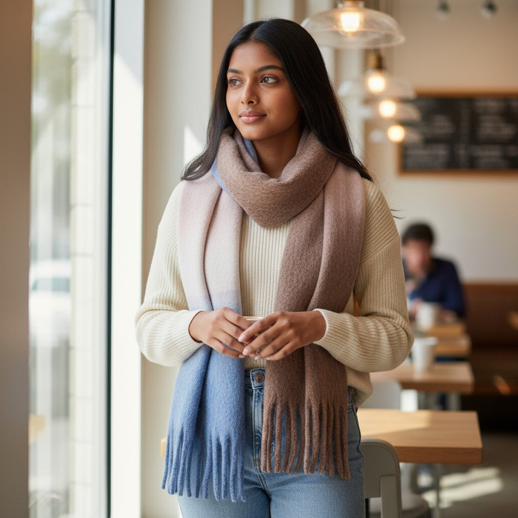 Ombre Scarf with Tassels - Mellow Monkey
