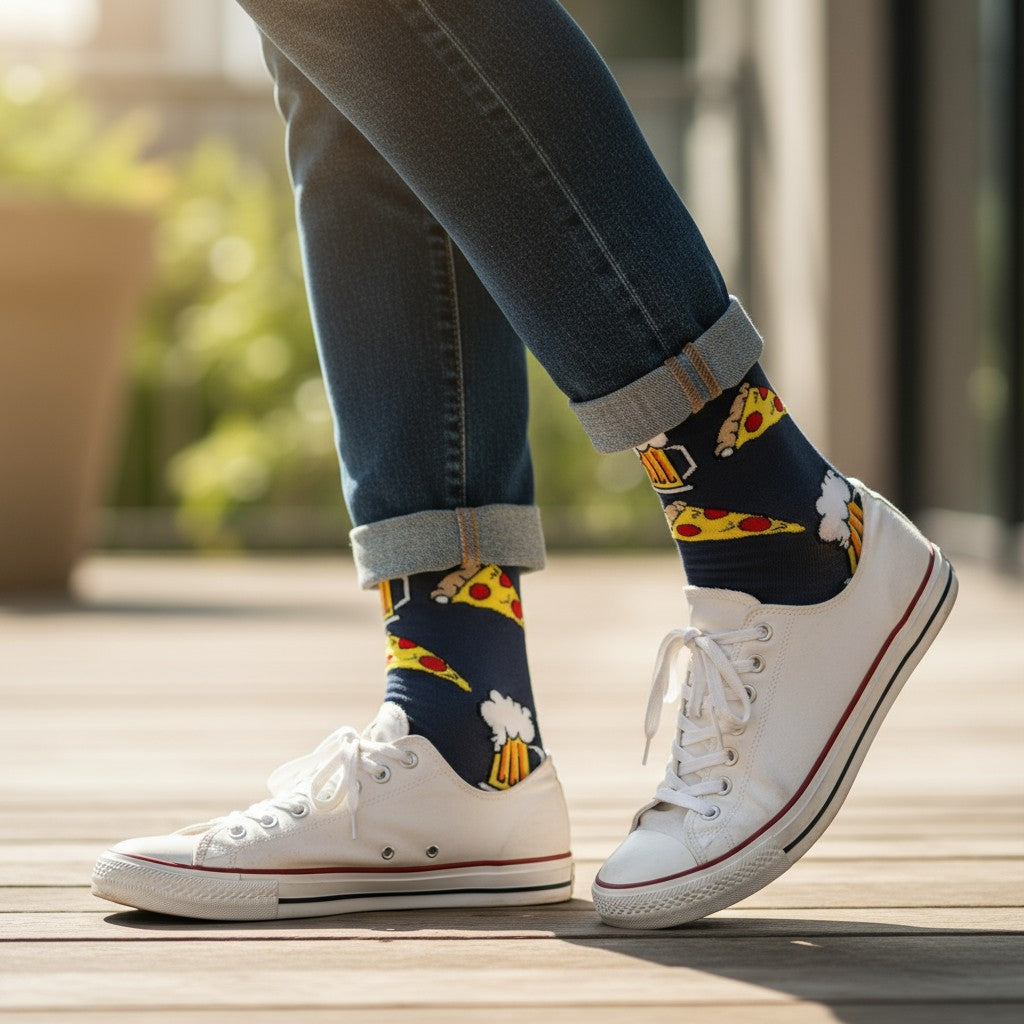 Good Times - Natural Bamboo Knit Socks - Mellow Monkey