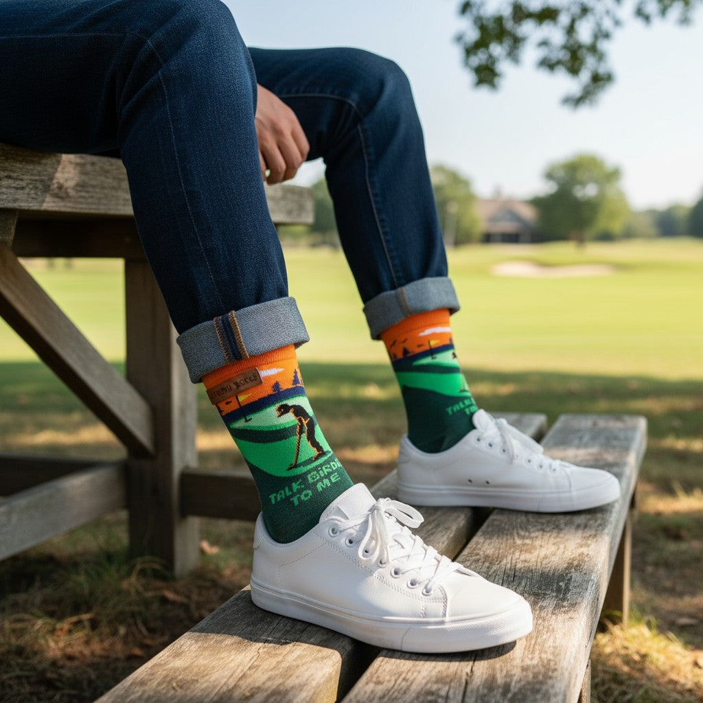 Talk Birdie to Me - Natural Bamboo Knit Socks - Mellow Monkey