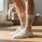 Introverting - Natural Bamboo Knit Socks - Mellow Monkey
