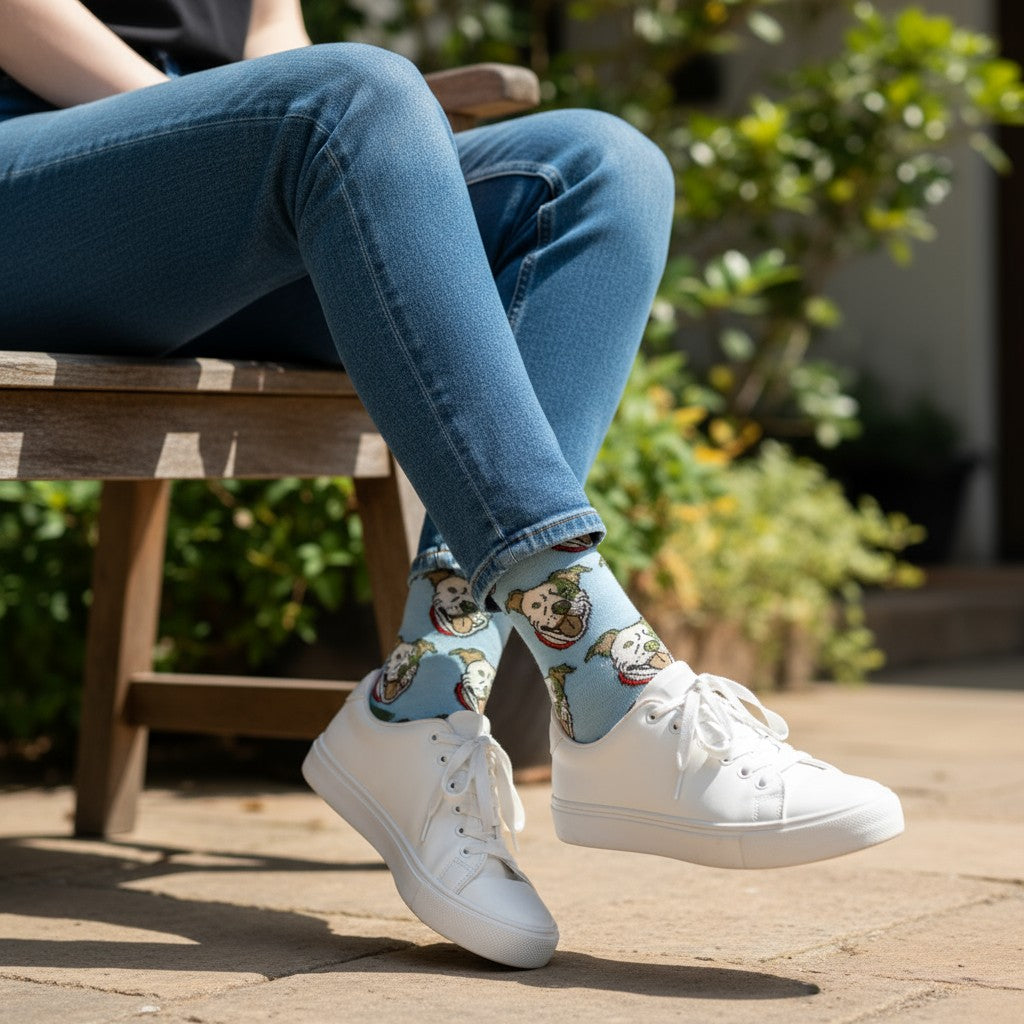 Pitbull - Natural Bamboo Knit Socks - Mellow Monkey