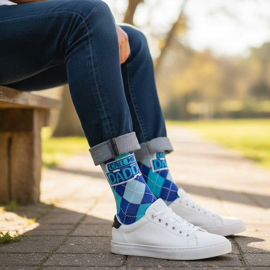 Call Me Daddy - Natural Bamboo Knit Socks - Mellow Monkey