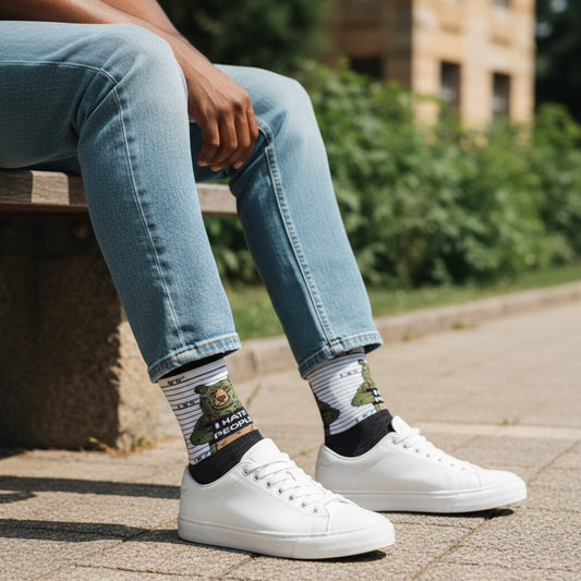 Mr. Grumps - Natural Bamboo Knit Socks - Mellow Monkey