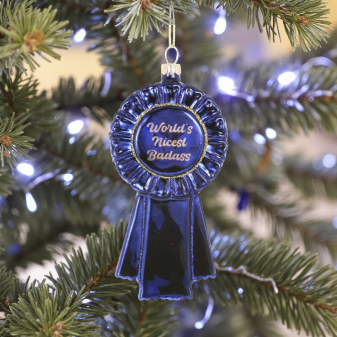 World's Nicest Badass - Cody Foster Ornament - 4-3/4-in - Mellow Monkey