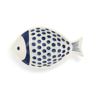 Blue and White Dotted Fish Candy Dish - Mellow Monkey