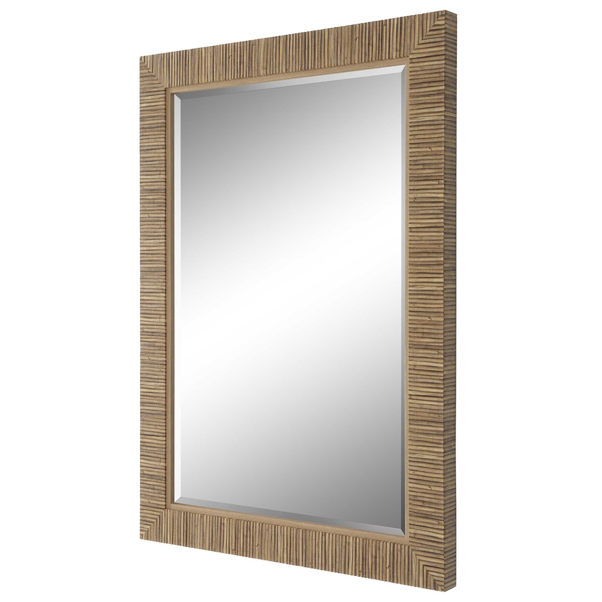 Salt + Light Rattan Rectangular Mirror - 35-in - Mellow Monkey