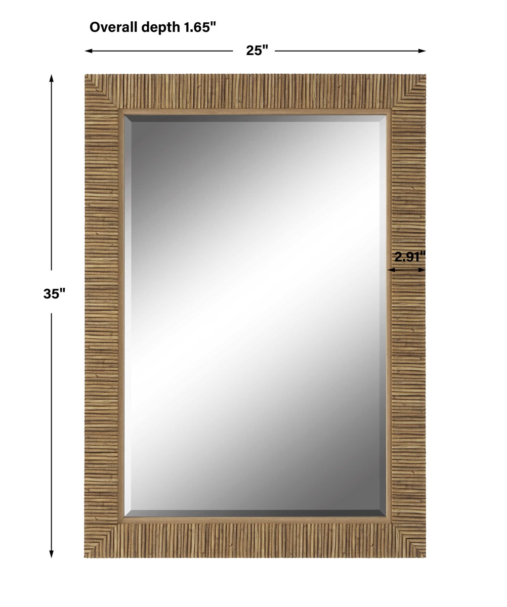 Salt + Light Rattan Rectangular Mirror - 35-in - Mellow Monkey